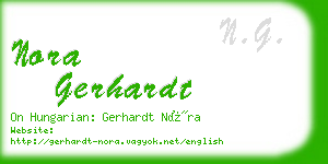 nora gerhardt business card